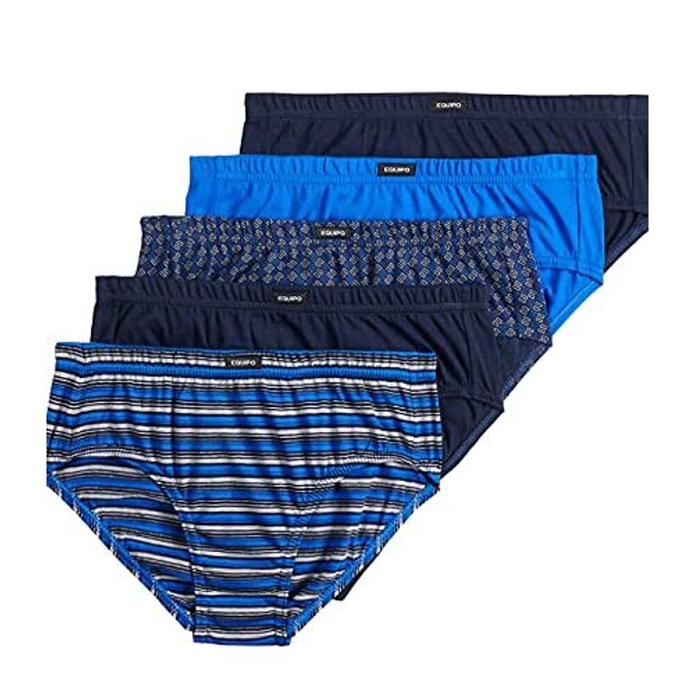 Equipo Men's 5-pack Low Rise Briefs (M) Navy, Blue, Black